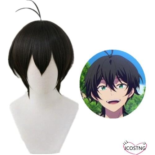 Sk8 The Infinity Miya Cosplay Wig Short Black Wig Cosplay Anime Cosplay Wigs Heat Resistant Synthetic Wigs Halloween Party