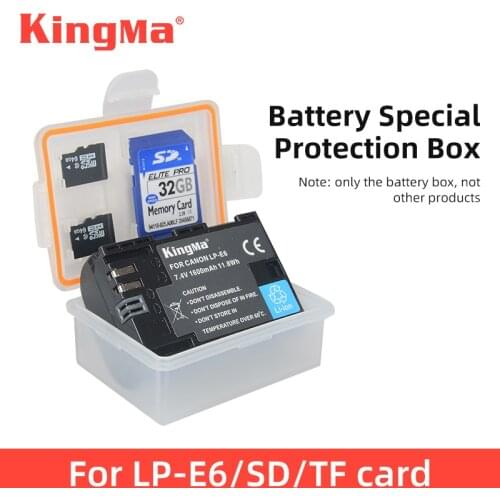 KingMa 10PCS LP-E6NH LPE6N LPE6 Battery Plastic Case Battery Holder Storage Box For Canon EOS 5D4 5D3 5D2 5DS 5DRS 6D 7D 6D2 60D