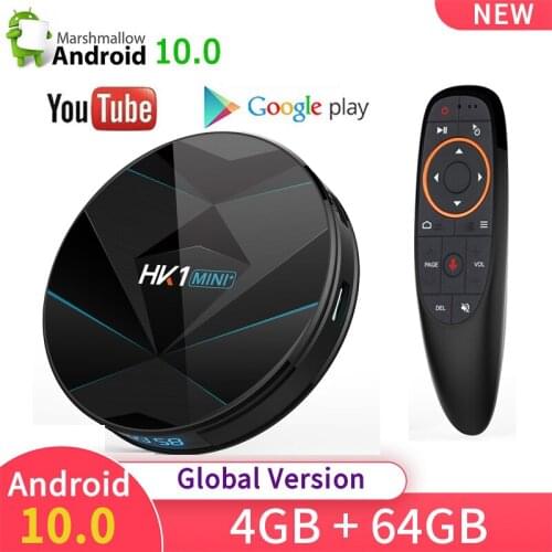 2021 HK1 MINI Plus Smart TV Box Android 10 Rockchip RK3318 4GB 64GB Google Voice 1080p 4K 60fps USB3.0 Google Play Set top box
