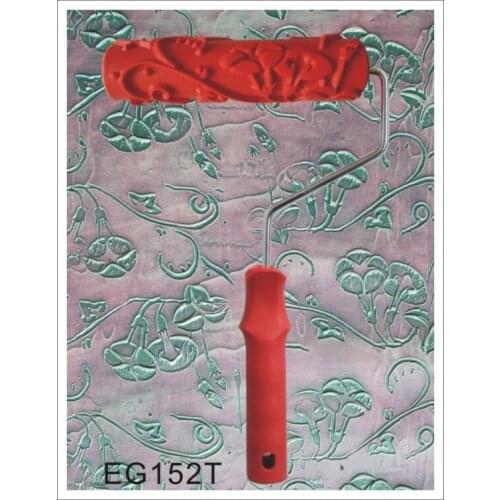 7" Rubber Roller Embossed Texture Pattern Paint Roller Home Decoration Paint Brush Background Wall Tool 7 Inch