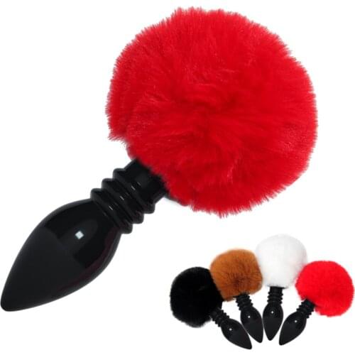 Sexy Anal Toy Butt Plug Dildo Smooth Touch Plush Exotic Bunny Tail Anal Plug Adult Games Sex Toys For Women Men Gay Flirting