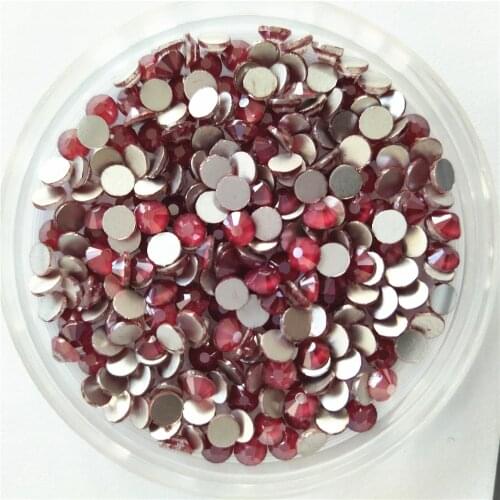 Mocha Light Siam Crystal Glue On Non Hotfix Rhinestone Glass Strass Sewing Fabric Garment Rhinestones 3D Nail Art Decoration