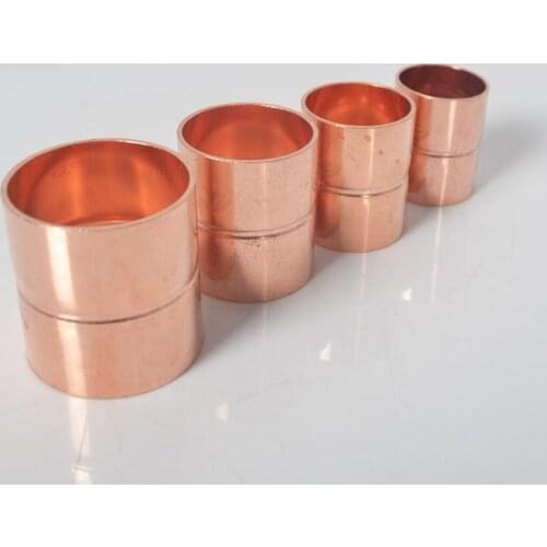 9.52mm 3/8" Inner Diameter Copper End Feed Straight Equal Coupling Plumbing Fitting Scoket Weld Water Gas Oil 0.7mm Thickness