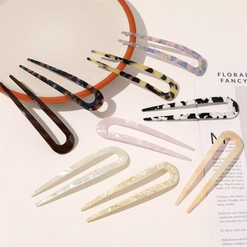 Fashion Hair Sticks Woman Hair Accessory Elegant Colorful Leopard Texture Korean Hair Sticks Hairpin Girls Hair Clips Headwear