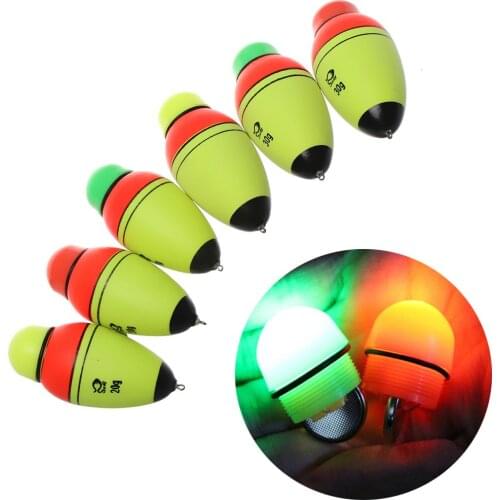 1Pcs Double Optical Interchange Night Led Electronic Luminous Sea Fishing Float Long Shot Drift Rod Stopper Floats Light Pesca