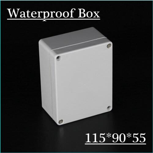 1 piece/lot) 115*90*55mm Grey ABS Plastic IP65 Waterproof Enclosure PVC Junction Box Electronic Project Instrument Case