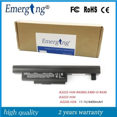 11.1V 4400Mah Japanese Cell High Capacity Quality Laptop Battery for Hasee Founder R430IG E400-I3 R430 A3222-H34 A3226-H34