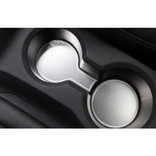 Stainless Steel 2Pcs/set Car Interior Water Cup Holder Pad Trim Car-covers Styling Fit For Hyundai IX25 Auto Accessory