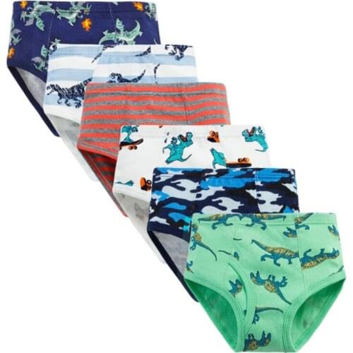 3 Pcs Pure Cotton Children Baby Underwear Kids Briefs Child Boy Pants Boys Panties Cute Cartoon Dinosaurs Print Underware