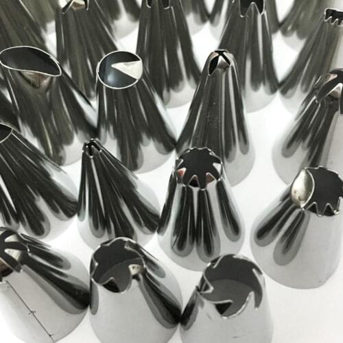 48pcs/set Large Size Cake Nozzle Kitchen Accessories Cream Icing Piping Fondant Rose Nozzle Decorating Tools Baking Tool