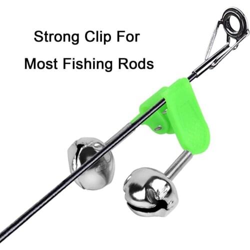 50Pcs Fishing Bell Bite Dual Alarms Fishing Rod Clamp Tip Clip Bells Ring Carp Fishing Accessories Tackle Fish Alarm