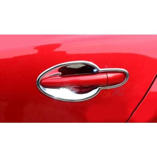 8pcs Chrome Side Door Handle Bowl Cover Trim for Mazda 3 AXELA M3 2014 2015 2016