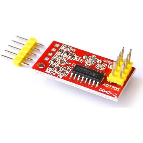 AD7705 Dual 16 bit ADC Data Acquisition Module Input Gain Programmable SPI Interface TM7705