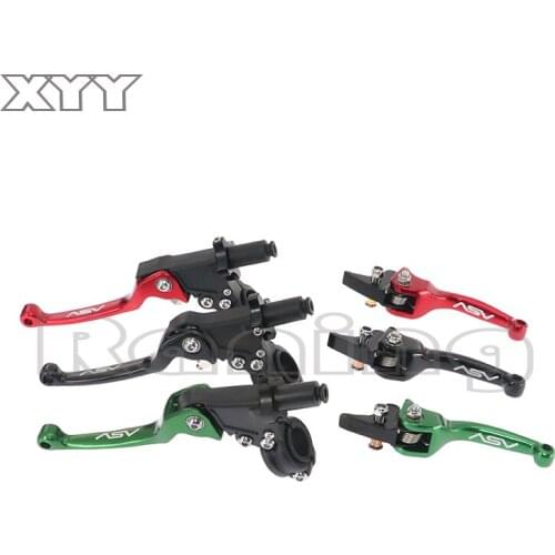 Alconstar Universal Adjustable Brake Clutch Levers ASV F3 2nd ShortAlloy Brake & Clutch handlebar lever For Honda Dirt Pit Bike