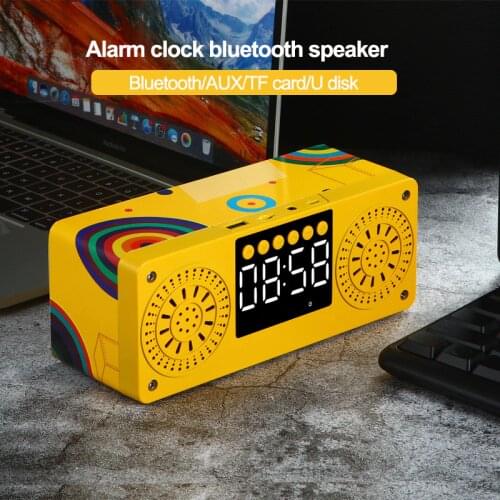 Bluetooth Speaker Column Portable Wireless Speakers Bass Stereo Subwoofer support TF Card AUX MP3 Player Alarm Clock soundbar