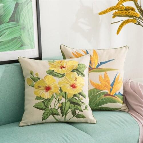 45x45cm Flowers Sofa Pillowcase Pink Cushion Cover Throw Pillow Case Home Sofa Bed Chair Decoration 17.72x 17.72inch