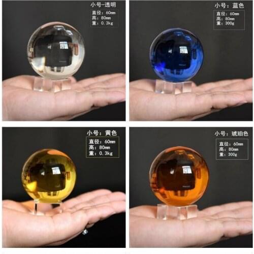 Pure Water 60mm Round K9 Glass Artificial Crystal Ball for Photography Decor Clear Quartz Healing Ball Sphere Manipulation