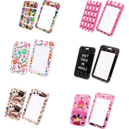 20pcs/lot BH1578 Blinghero Mushroom Credit Card Holder Cosmetics Badge With Horror Movie Lanyard Accessories For Makeup Artist