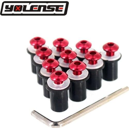 For APRILIA RS 125 RS125 RSV4 Fairing kit RSV 1000 Tuono Motorcycle Windshield Bolts Screw Nut Fastener Kit M5 5mm 10PCS