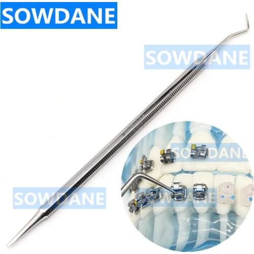 Double Ends Dental Bracket Lockpicks Self-ligating Braces Opener Dental Opener Tool for Opening Self Ligating Passive Bracket
