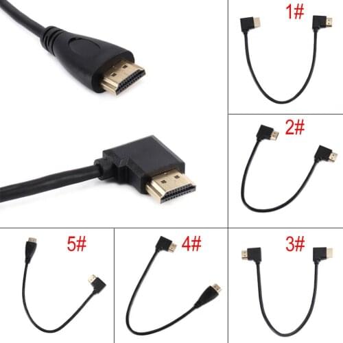 Etmakit 30cm 50CM Mini HDMI Male to Female Converter Up Down Right Left Angled Adapter Cable NK-Shopping