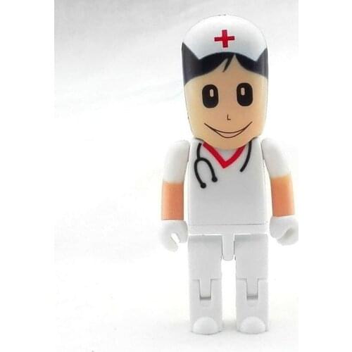 Custom Personal logo Doctor nurse design usb 2.0 memory flash pendrive