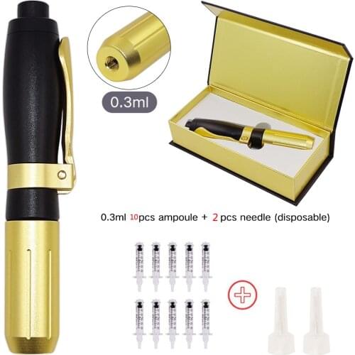 0.3ML Hyaluron Pen Hyaluronic Gun for Hyaluronic Acid Filler Injection Syringe Needle Atomizer Wrinkle Removal Skincare Beauty