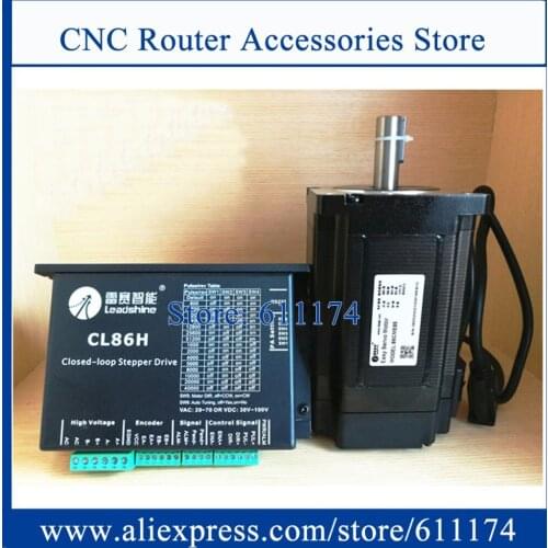 Leadshine Total Closed loop 2-phase NEMA34 hybrid stepper motor 4.5N.m 86CME45 + CL86H driver
