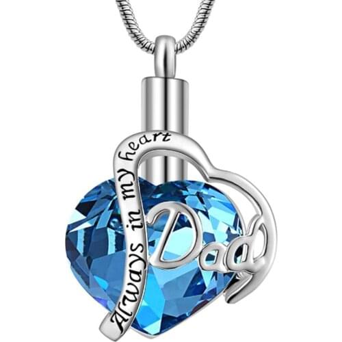 Always In My Heart Locket Heart Cremation Memoral Ash Urn Necklace Jewelry Keepsake Pendant For Men Women Pet Dropshipping