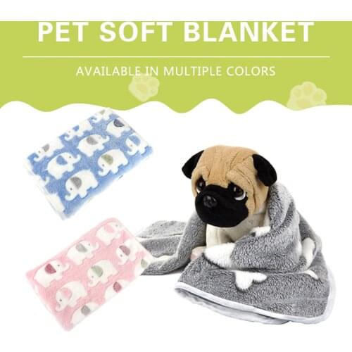 Soft Cute Pets Dog Blanket Winter Warm Coral Fleece Towel For Small Medium Dogs Bath Dog Cat Bed Mat Pet Sleeping Mattress