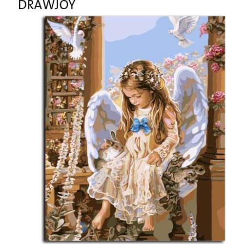 Framless Picture Painting By Numbers Home Decor For Living Room DIY Canvas Oil Painting Wedding Decor Wall Art 40*50cm G425