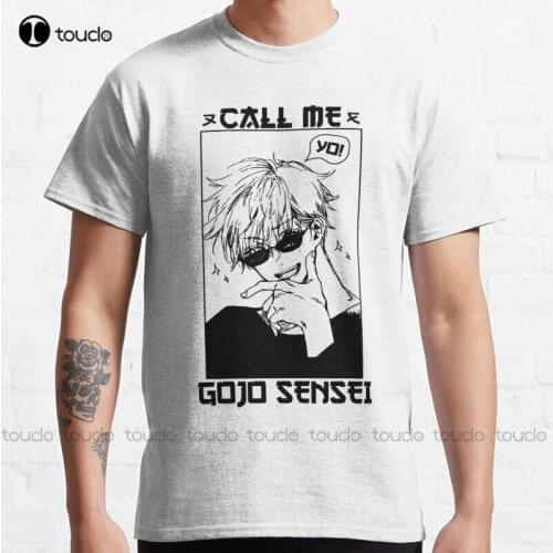 New Jujutsu Kaisen | Storu Gojo | Yo Call Me Gojo Sensei | Anime Classic T-Shirt Cotton Tee Shirt S-5Xl Unisex funny tshirts men