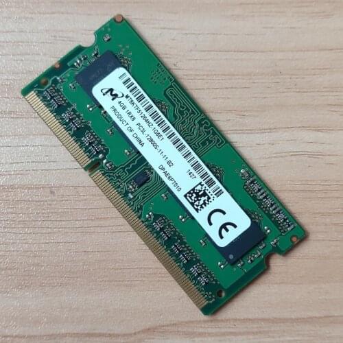 Micron rams DDR3 4GB 1RX8 PC3L-12800S Memoria DDR3 4GB 1600MHz LAPTOP MEMORY for notebook ddr3 1.35V 204PIN Laptop ram