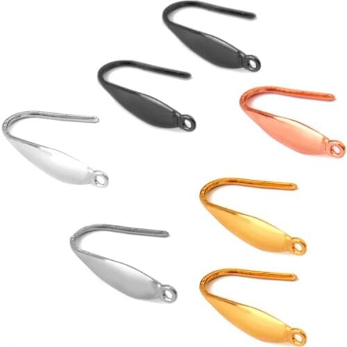 10X20MM 20pcs/lot Colorful Vintage Stainless Steel Earrings Wires Hook For Women earring for DIY Jewelry Accessories Wholesale