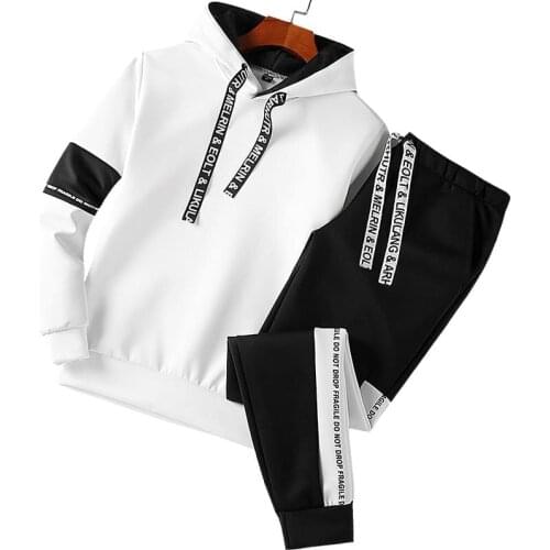 Mens Sets Spring Autumn Casual Hooded Sweatshirt And Pants Outfit Tracksuit Women 2 Piece Set Streetwear