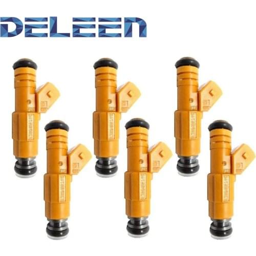 Deleen 6x High impedance Fuel Injector 0280155746 / FJ583 For Jeep Car Accessories