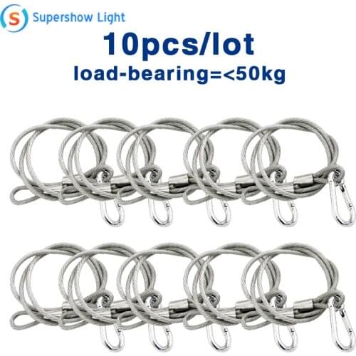 Safety Rope Cable Steel Wire Stage Light Safety Wire DMX Cables Equipment for Moving Head Light Par Light 10pcs/lot
