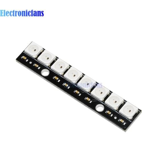 WS2812B 5050 RGB 8 Bits LED Lamp Panel Module Full Color Flexible Driver Integrated Development Board with Square Corner Lights