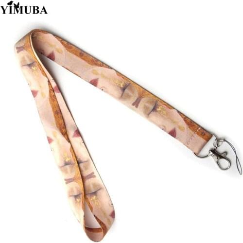 YIMUBA Gustav Klimt Golden Tears The Kiss Painting Lanyard Keychain Mobile Phone Neck Strap ID Card Badge Holder Vintage Jewelry