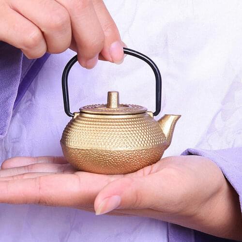 Ultra Small Cast Iron Tea Kettle Teapot Teakettle Decoration Ornament Adornment