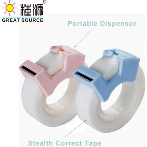 12mm Invisible Adhesive Tape Portable Dispenser Set Office Adhesive Tape 20 Yard Per Roll(2 Sets)