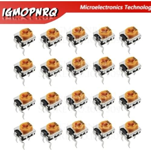 20pcs WH06-2C 100 200 500 1K 2K 5K 10K 20K 50K 100K 200K 500K 1M ohm Trimmer Potentiometer variable resistors WH06