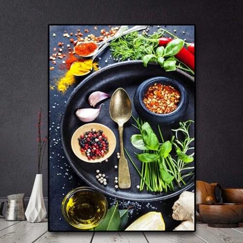 Full drill square Round Diy Diamond Painting kitchen decor Diamond Embroidery Vegetables spices 5d Rhinestones mosaic kit TY910