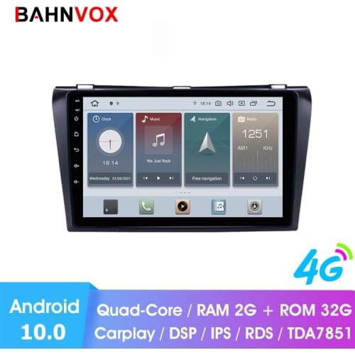 9" android 10.0 RAM 2G car gps dvd player for MAZDA 3 2004 2009 car radio multimedia player navigation stereo head unit dsp