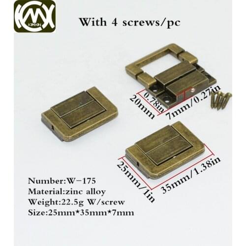 20pc 25mm*35mm Manufacturer sales Antique bronze wooden box lock Watchbox hasp Locks for gift woodworking hardware KIMXIN w-175