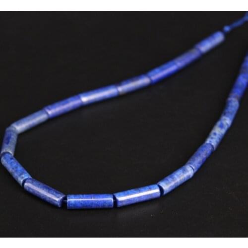 15.5 "strand Natural Lapis Lazuli Cylinder Shape Beads,Raw Stone Gems Column Pendants Loose Beads DIY Necklace Jewelry Making