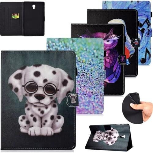 Tablet cover Case For Samsung galaxy Tab A 10.5 2018 SM-T590 T595 T597 Cute Dog Cat Printed Flip PU Leather Wallet Stand Holder