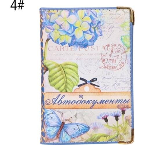 THINKTHENDO Cute Cartoon ID Credit Card Holder Unisex Wallet Russian Cover for Car Drivers License 2020 New Fashion 3 Colors