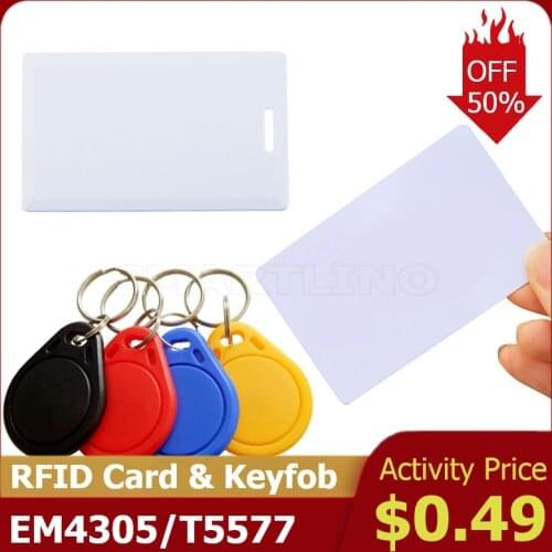 EM4305 125KHZ Key Copy Rewritable Writable Rewrite ID Keyfobs Clone Proximity T5577 Smart Card RFID Token Access Duplicate