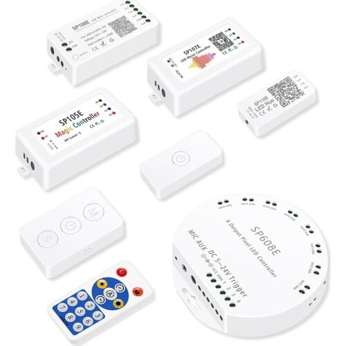 WS2811 WS2812b LED Strip Light Controller Bluetooth SP105E WiFi SP108E SP501E Music SP107E SP601E LED Controller for RGB Tape
